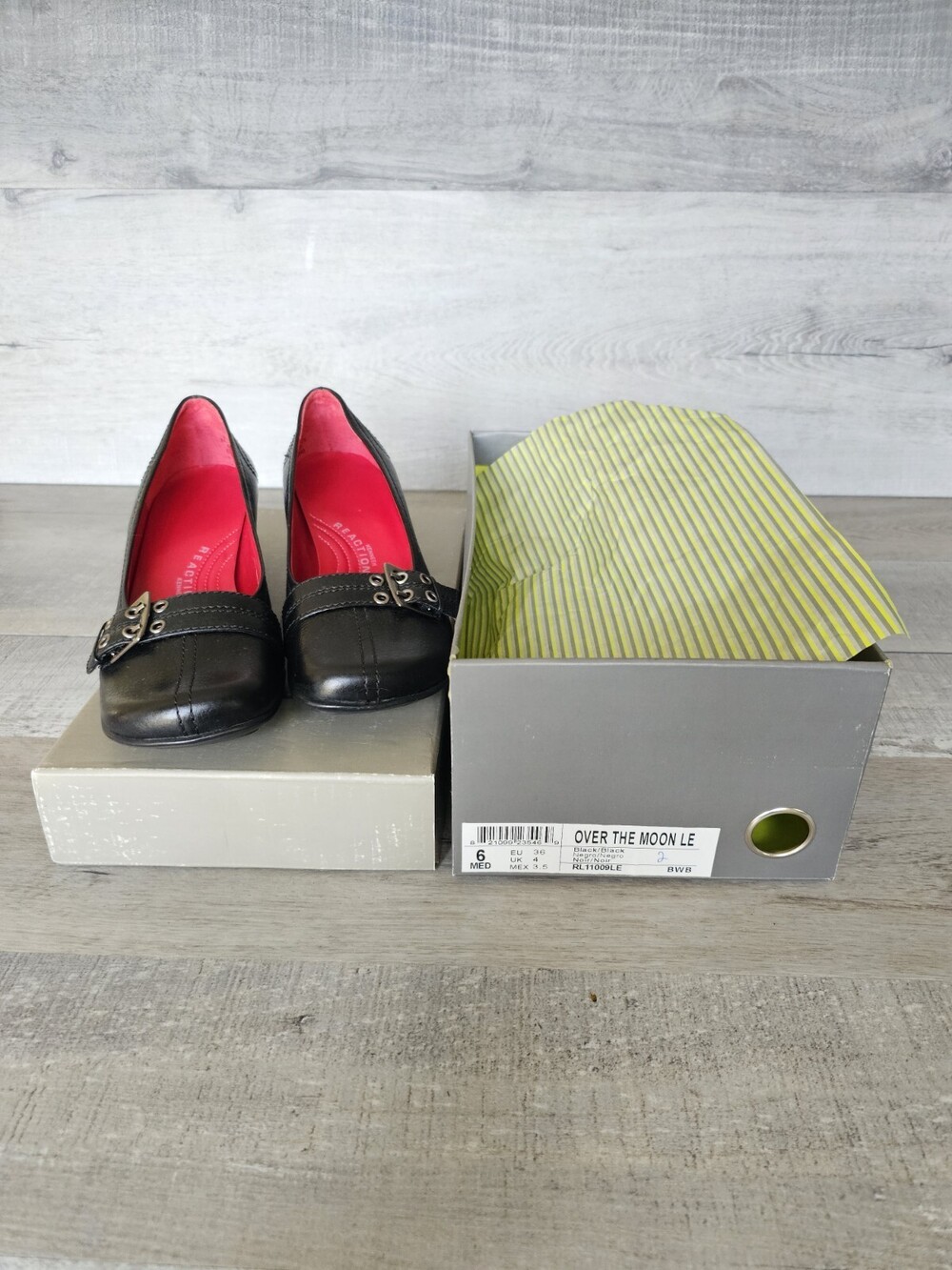 Kenneth Cole Over The Moon LE Dress Shoe Black Size 6 Med New In Box Women's